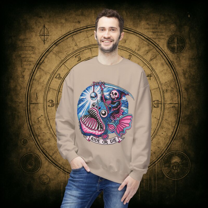 Ride or Die Angler Fish Unisex Sweatshirt - Image 18