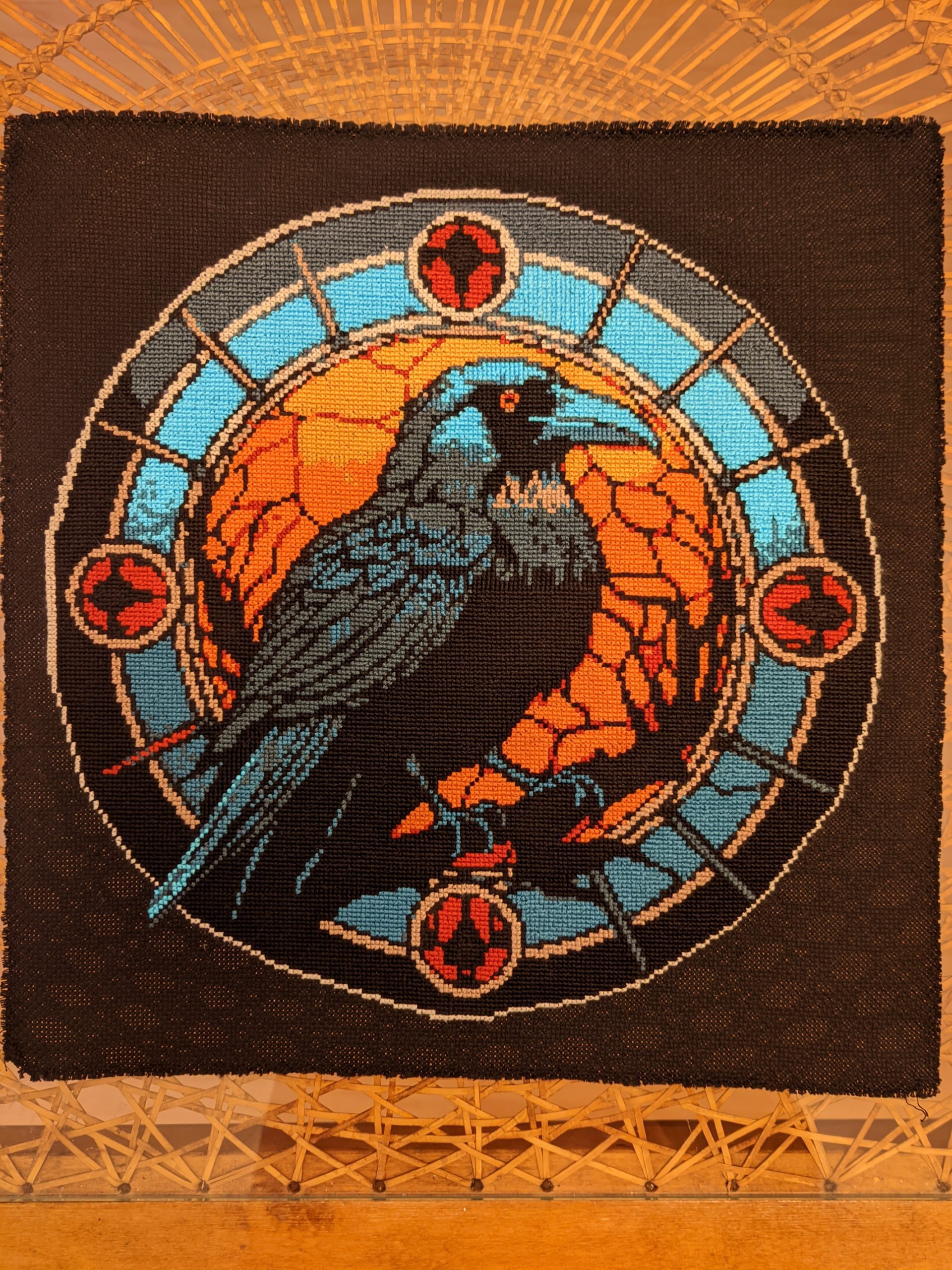 Stained Glass Raven