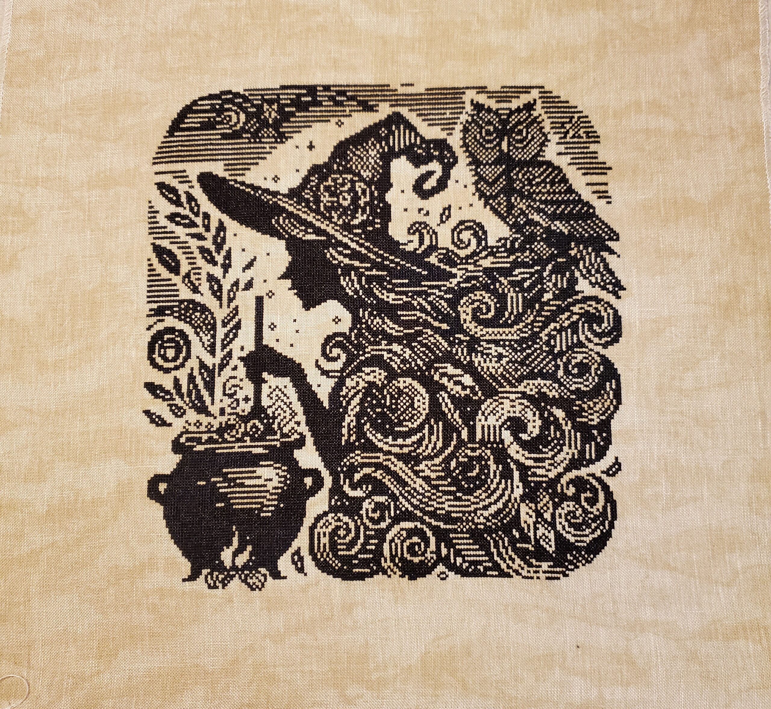 Wood Witch Cross Stitch Pattern