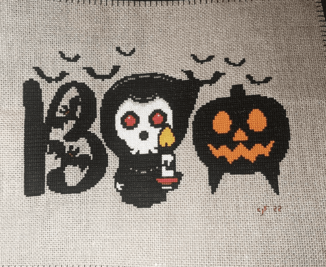 BOO Cross Stitch Pattern
