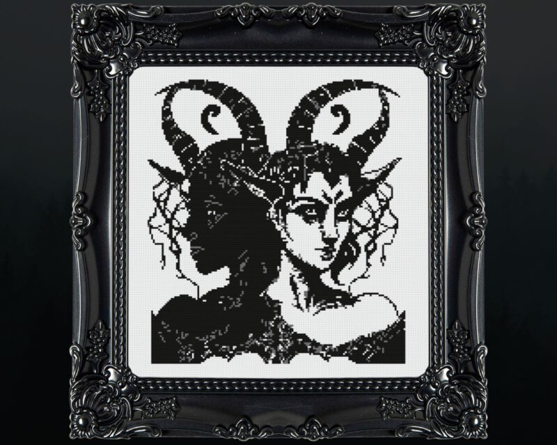 Gemini Demons Cross Stitch Pattern