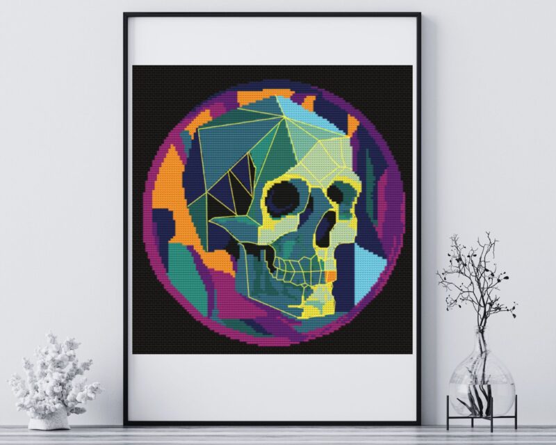 Cubist Skull Cross Stitch Pattern - Image 3