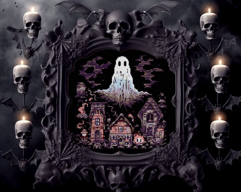 Ghost Town Cross Stitch Pattern