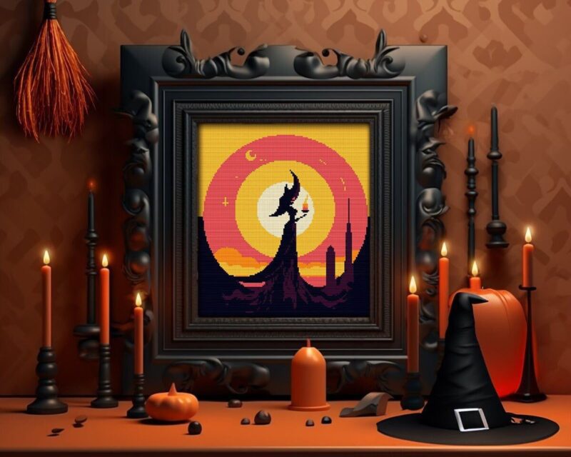 Dawn of the Witch Cross Stitch Pattern