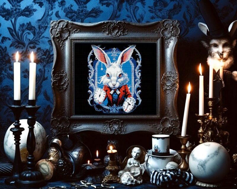 White Rabbit Cross Stitch Pattern