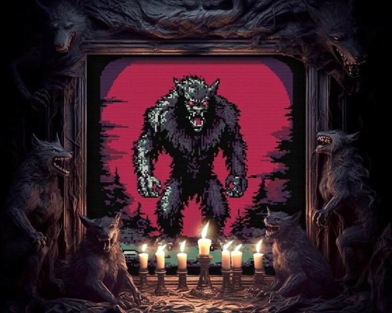 Werewolf Cross Stitch Pattern