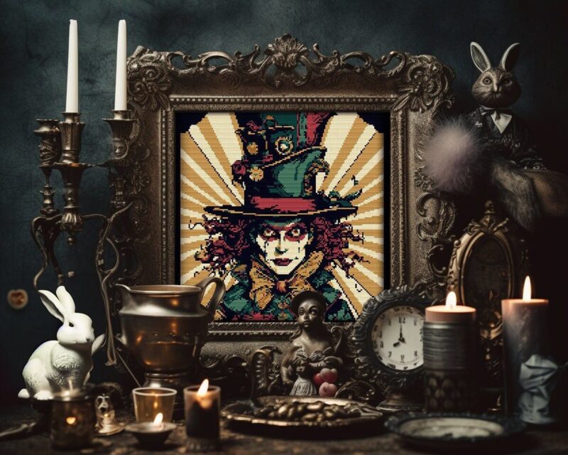 Mad Hatter Cross Stitch Pattern