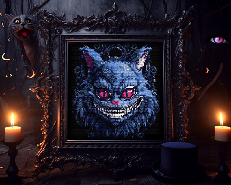 Cheshire Cat Cross Stitch Pattern