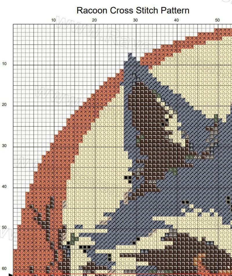 Racoon Trash Eater Cross Stitch Pattern - Image 2