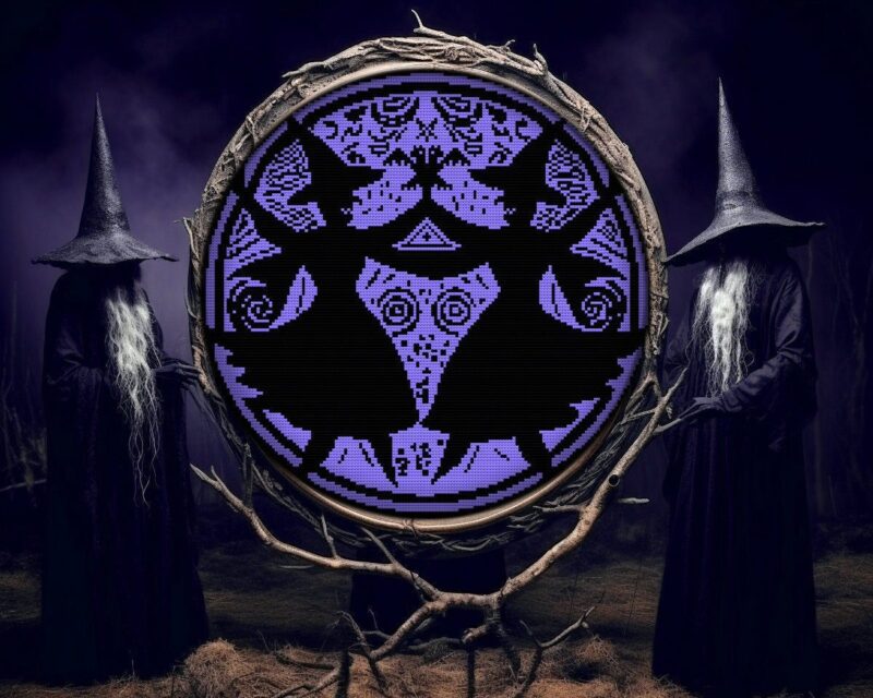 Gemini Witches Cross Stitch Pattern