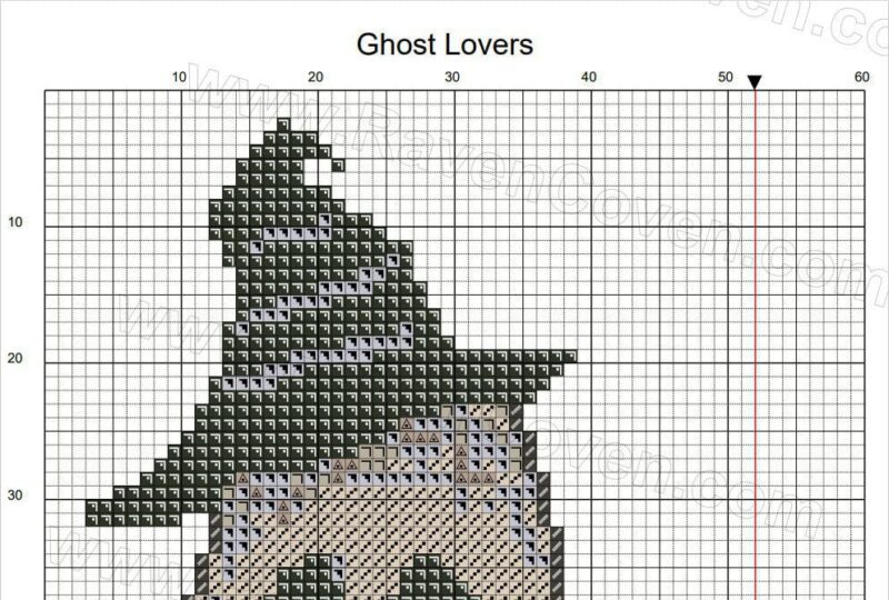 Ghost Lovers Cross Stitch Pattern - Image 2
