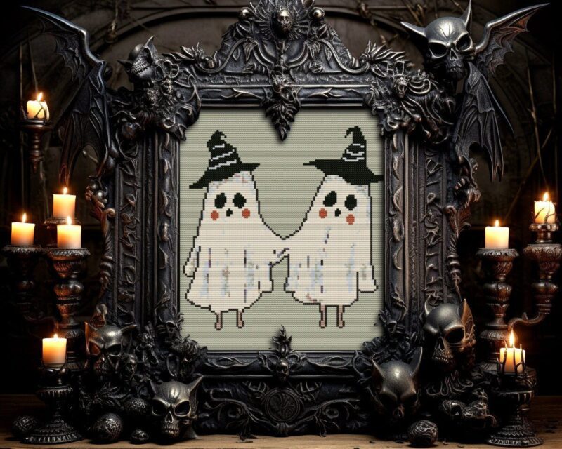 Ghost Lovers Cross Stitch Pattern