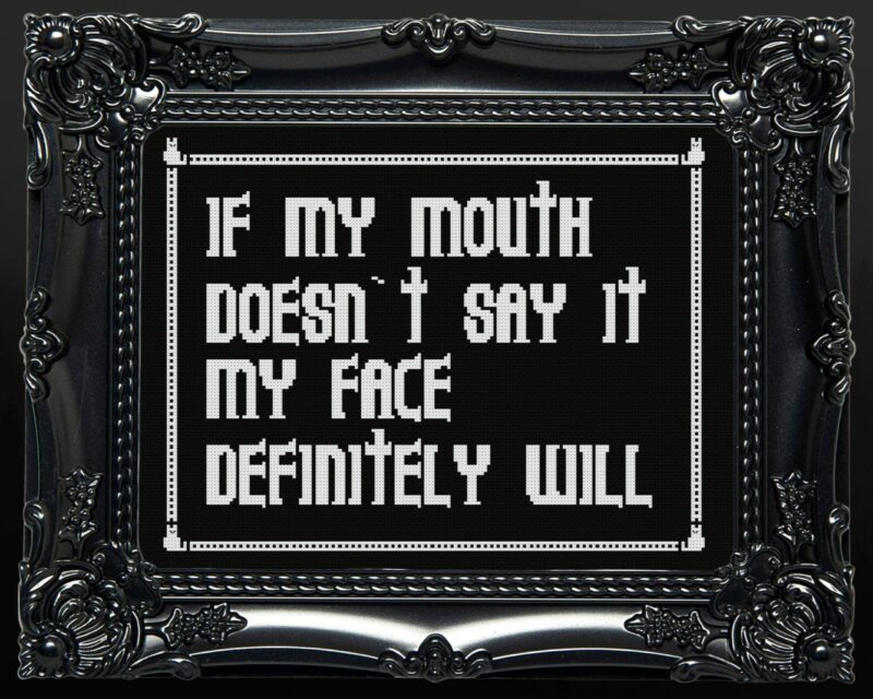 If My Mouth Cross Stitch Pattern - Image 2