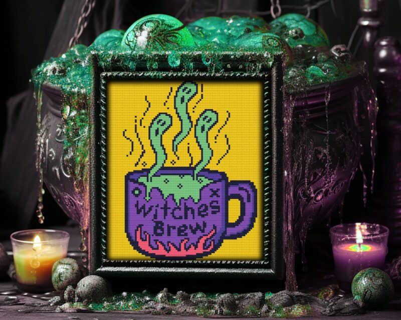 Witches' Brew Cross Stitch Pattern