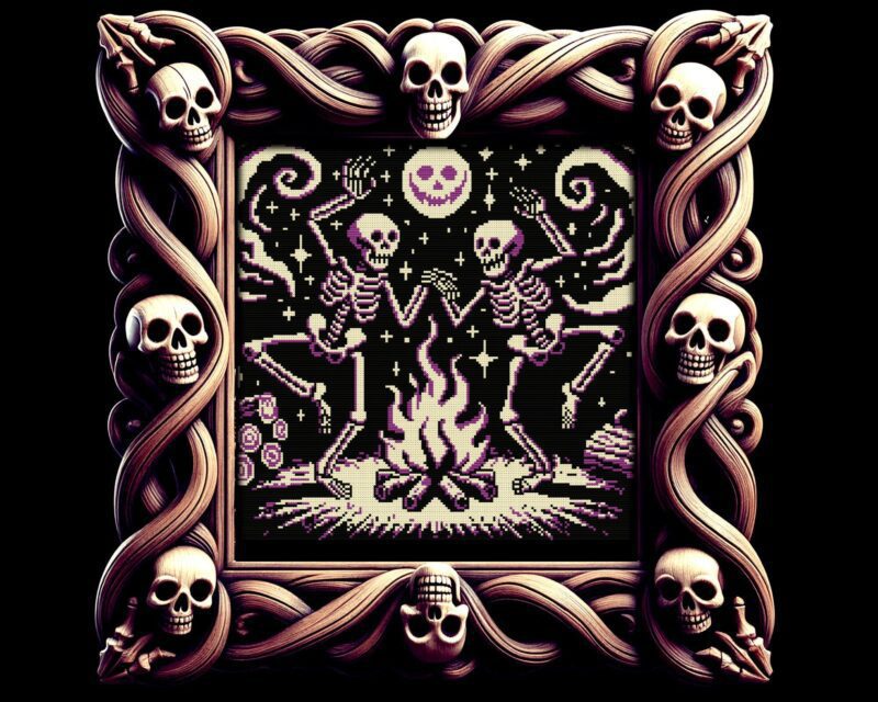 Jack Moon Dancing Skeleton Cross Stitch Pattern - Image 3