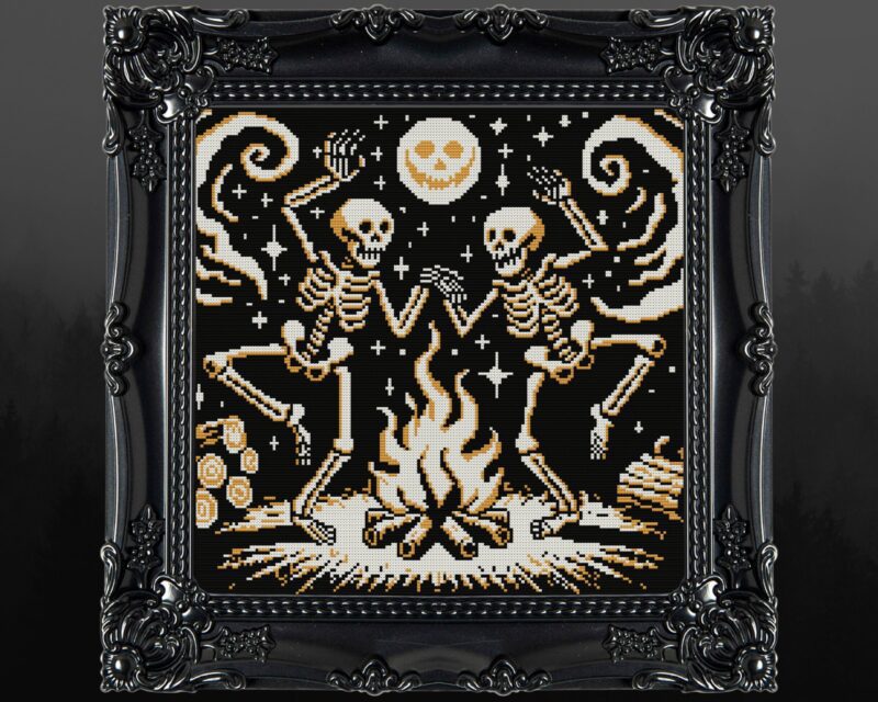 Jack Moon Dancing Skeleton Cross Stitch Pattern - Image 4