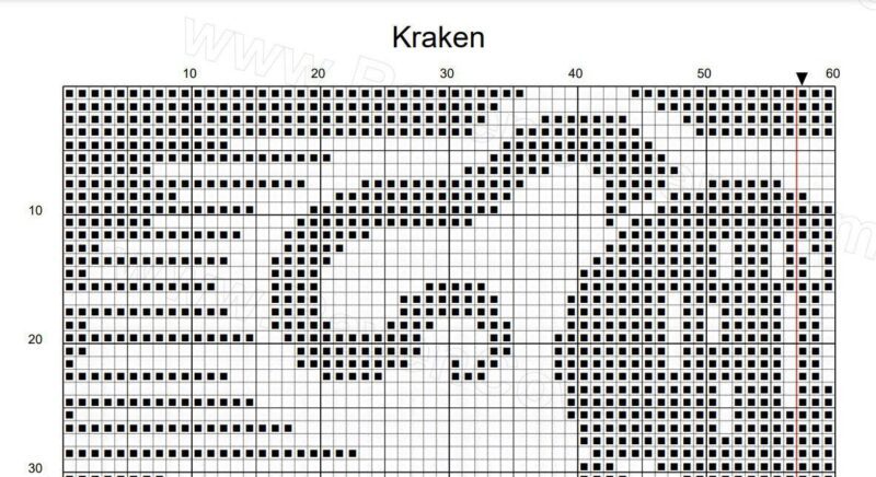 Woodcut Kraken Cross Stitch Pattern 2 - Image 6