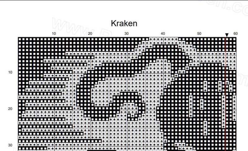 Woodcut Kraken Cross Stitch Pattern 2 - Image 5