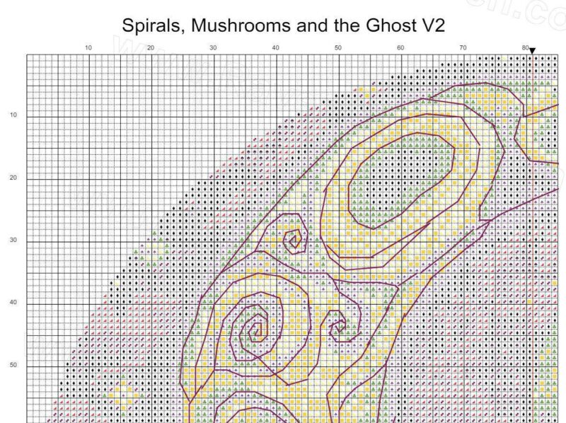 Spirals, Mushrooms, and the Ghost Cross Stitch Pattern - Image 10