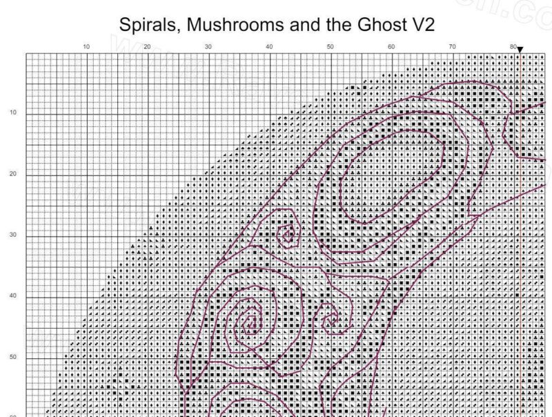 Spirals, Mushrooms, and the Ghost Cross Stitch Pattern - Image 9