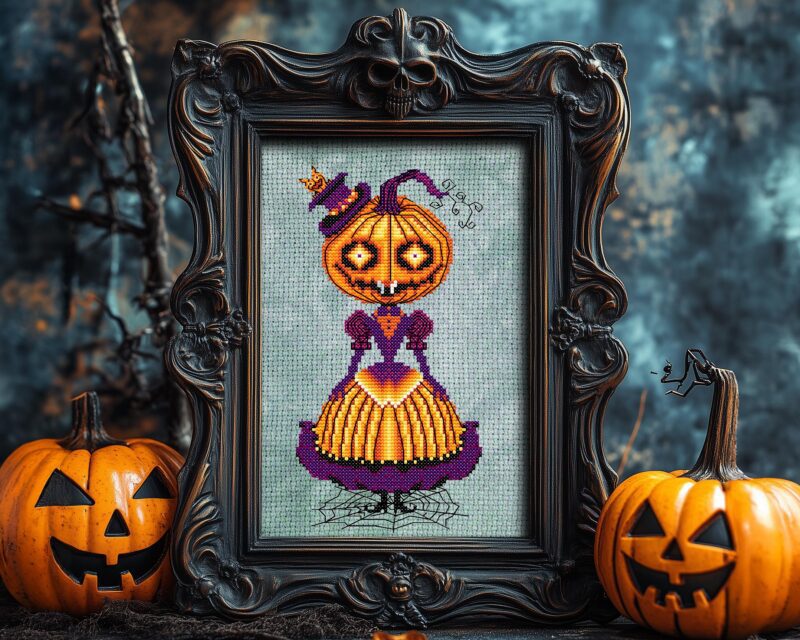 Countess Pumpcula Cross Stitch Pattern - Image 6