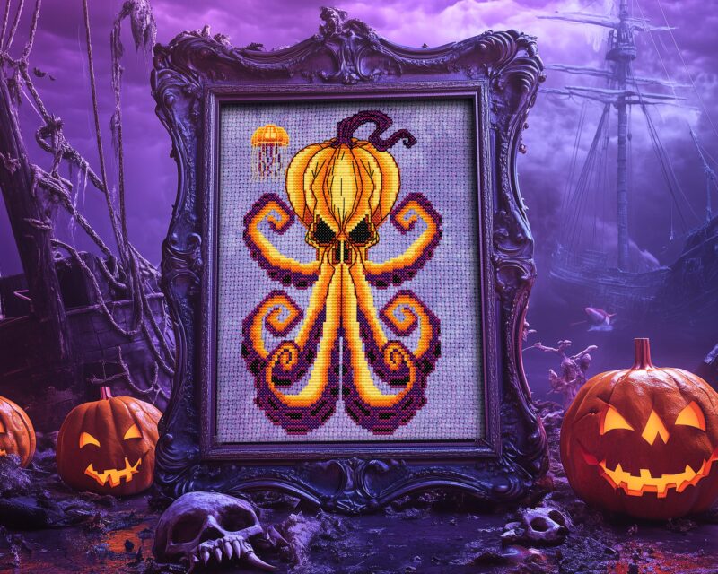 Krack O-Lantern Cross Stitch Pattern - Image 3
