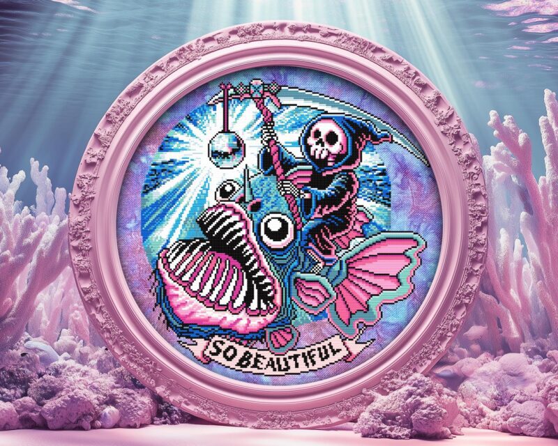 Angler Fish Cross Stitch Pattern - Image 2