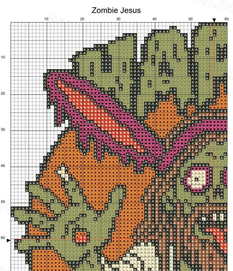 Zombie Jesus Cross Stitch - Image 5