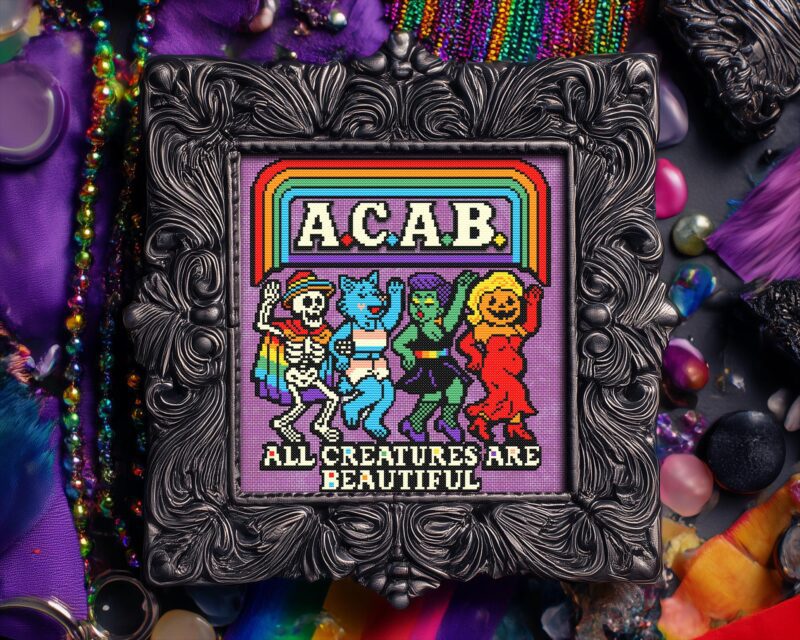 Pride A.C.A.B Cross Stitch Pattern - Image 3