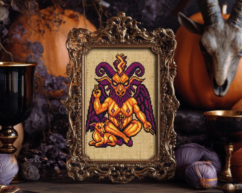 Pumphomet Cross Stitch Pattern - Image 2