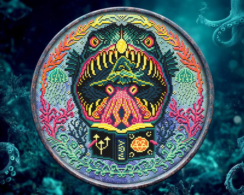 Ocean Witch Cross Stitch Pattern - Image 2