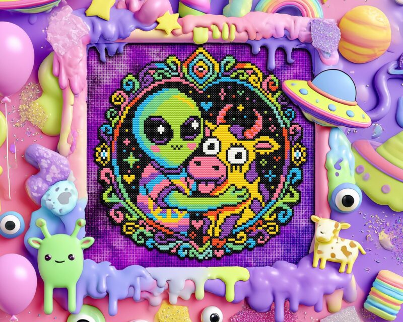 Space Cow Cross Stitch Pattern - Image 3
