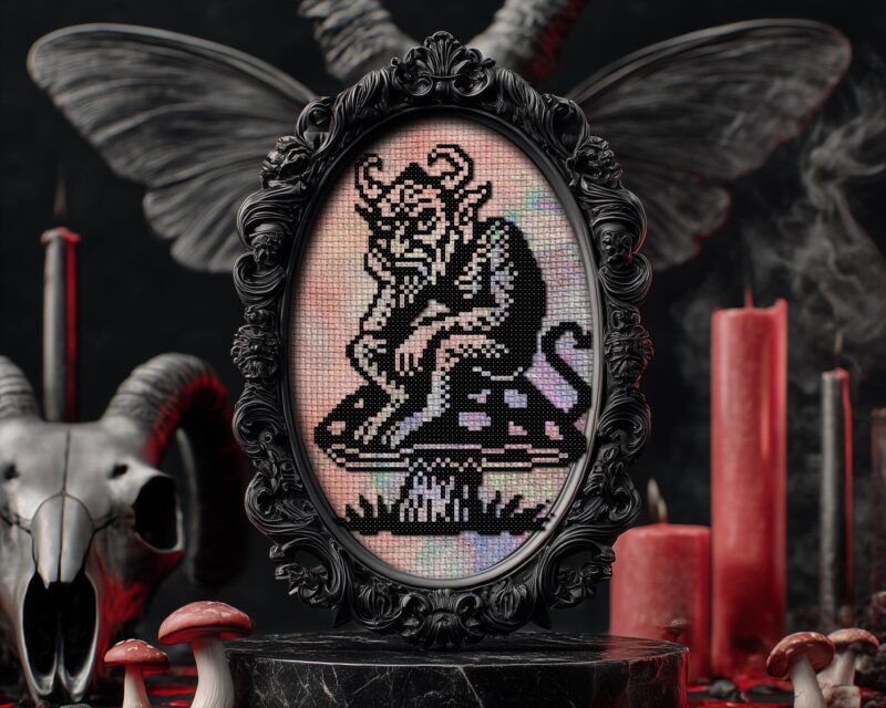 Devil on Mushroom Cross Stitch Pattern - Image 3
