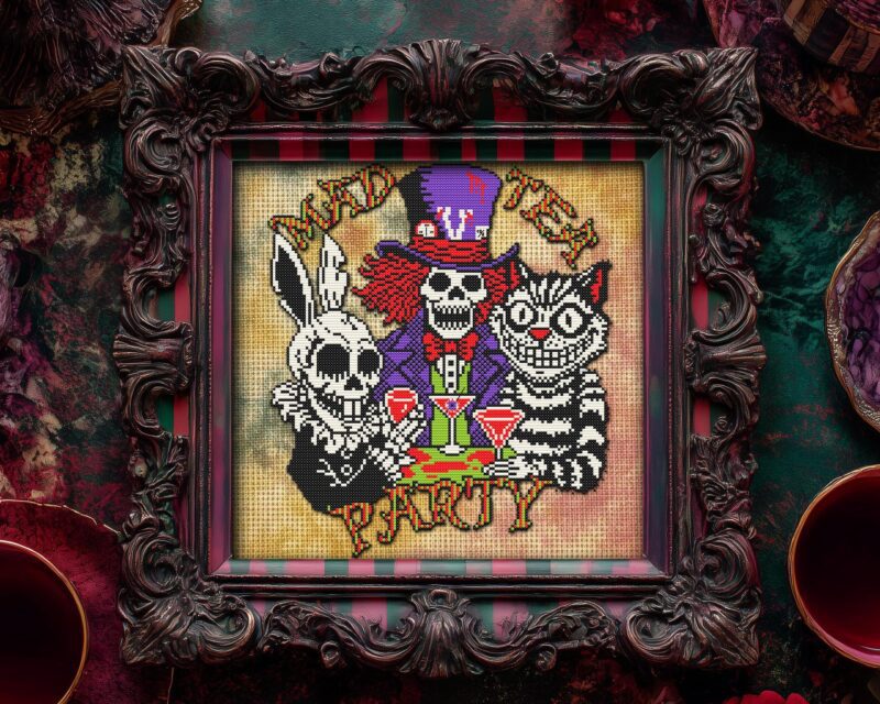 Mad Tea Party Cross Stitch Pattern - Image 2