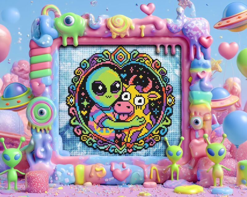 Space Cow Cross Stitch Pattern - Image 6