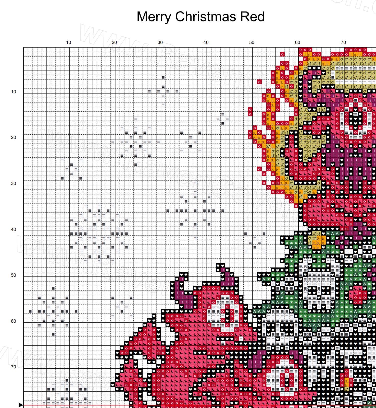 Pastel Goth Merry Christmas Cross Stitch Pattern - Image 7