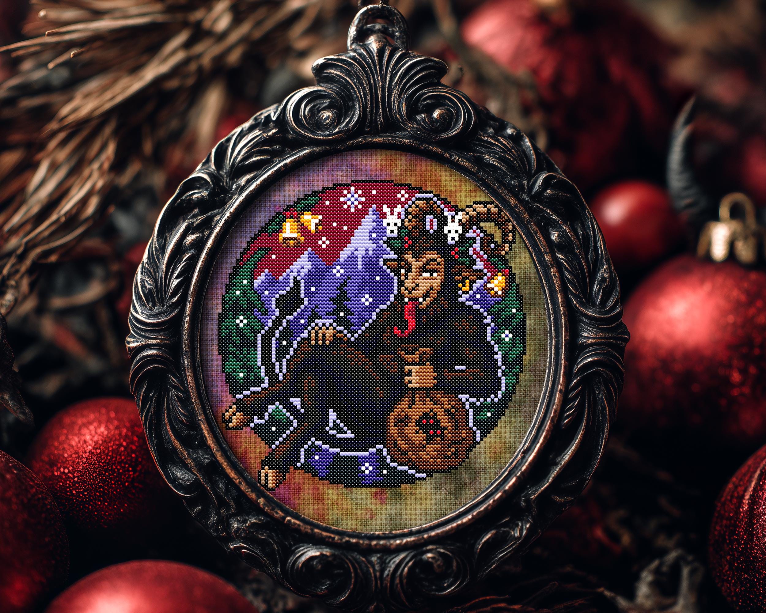Naughty Krampus Cross Stitch Pattern - Image 9