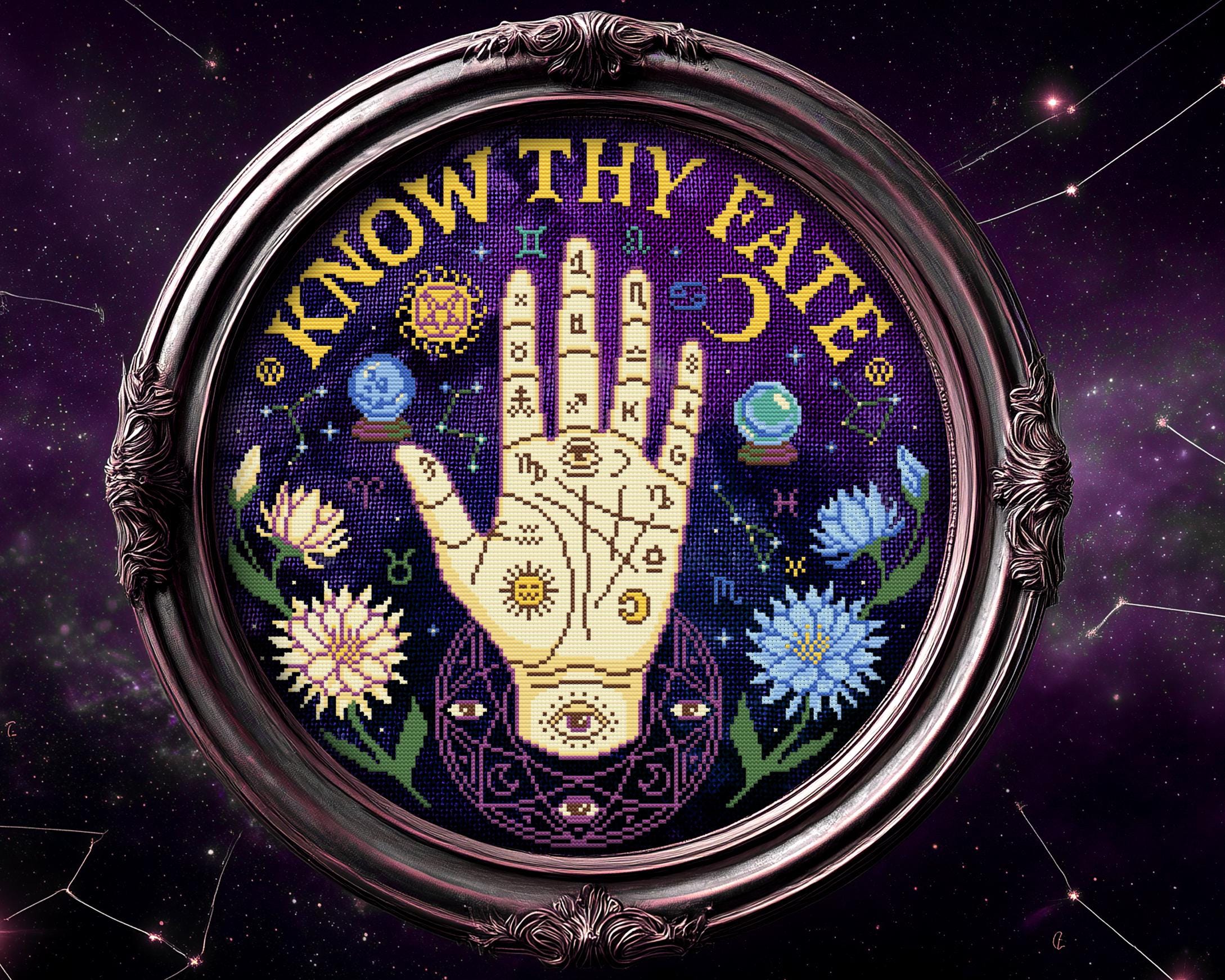 Know thy Fate Zodiac Cross Stitch Pattern