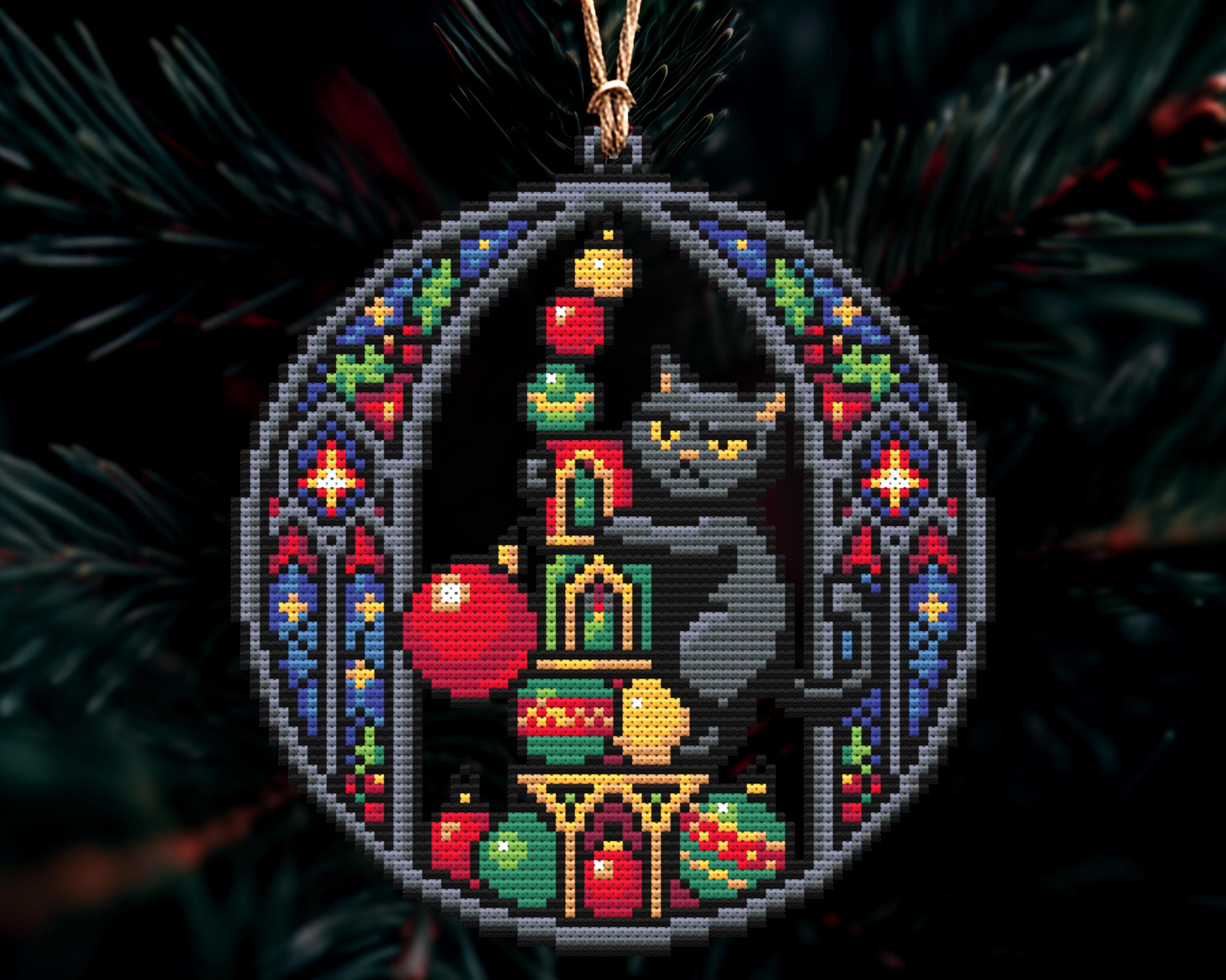 Grumpy Cat Xmas Ornament Cross Stitch Pattern Bundle - Set 32 Designs - Image 4