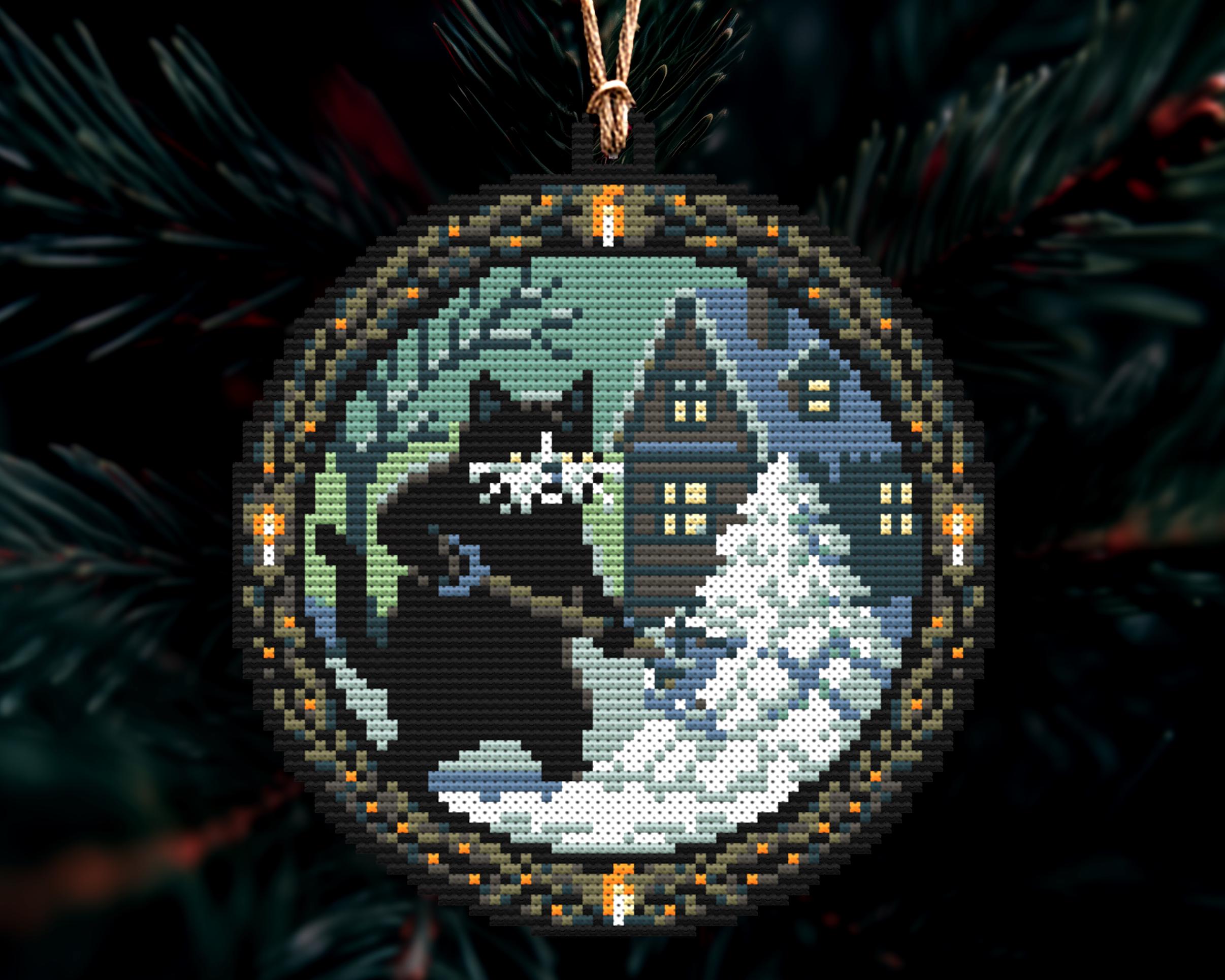 Frozen Grumpy Cat Christmas Ornament Cross Stitch Pattern - Image 3