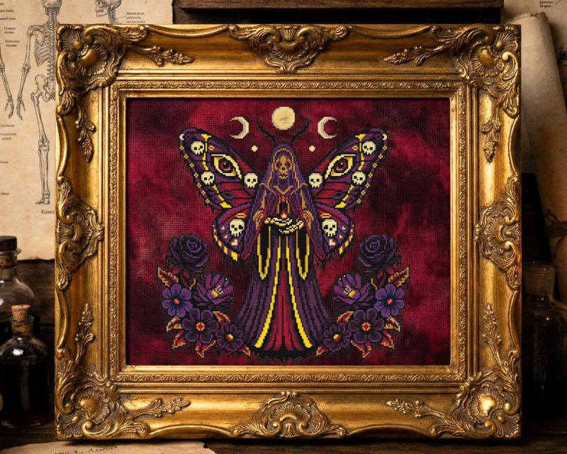 Death Moth Cross Stitch Pattern