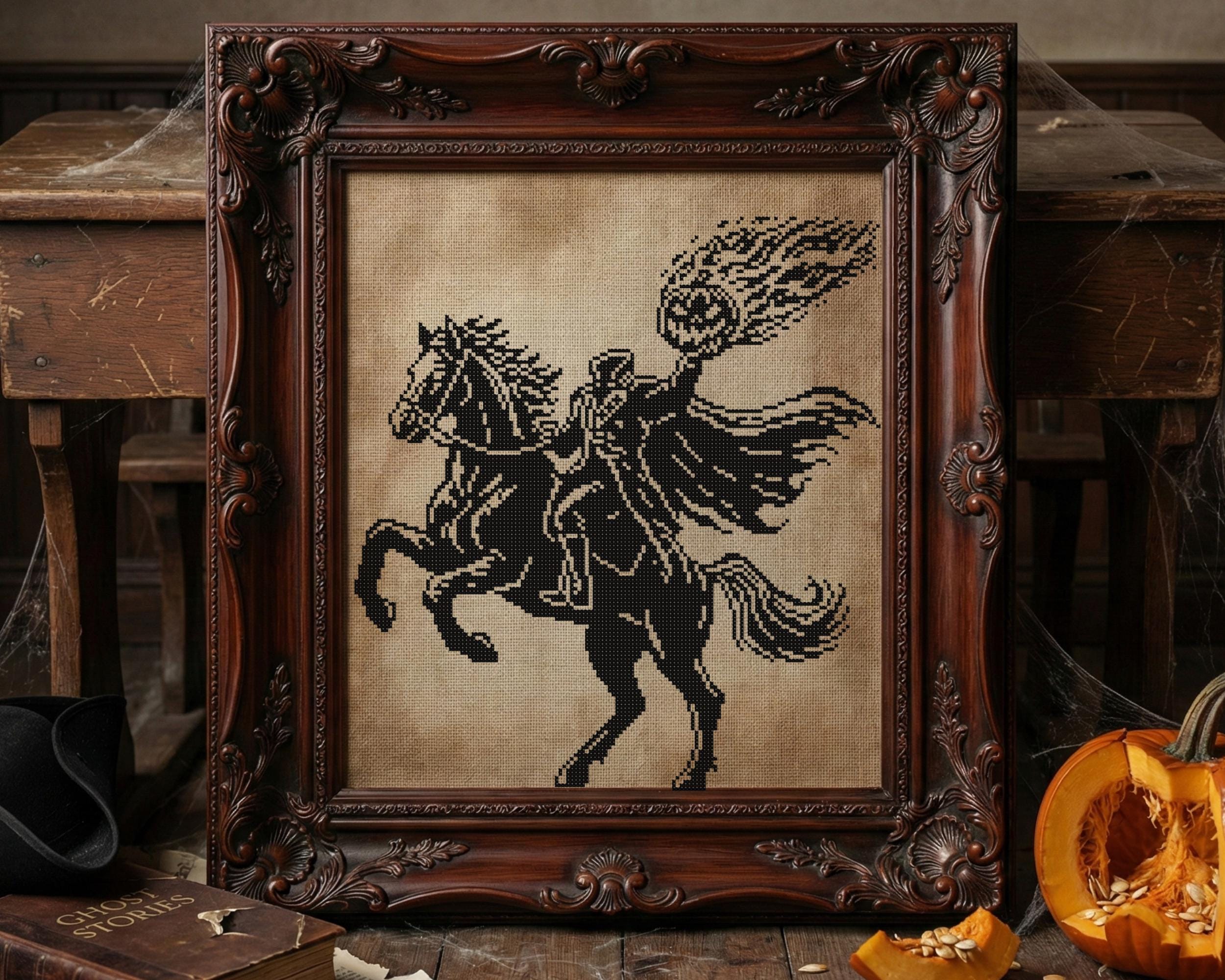 Headless Horseman Cross Stitch Pattern