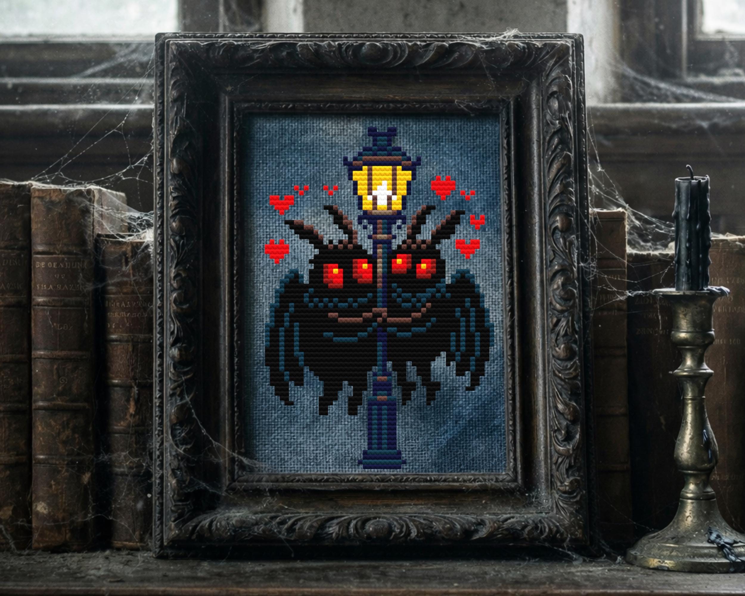 Lamp Love Gothic Cross Stitch Pattern