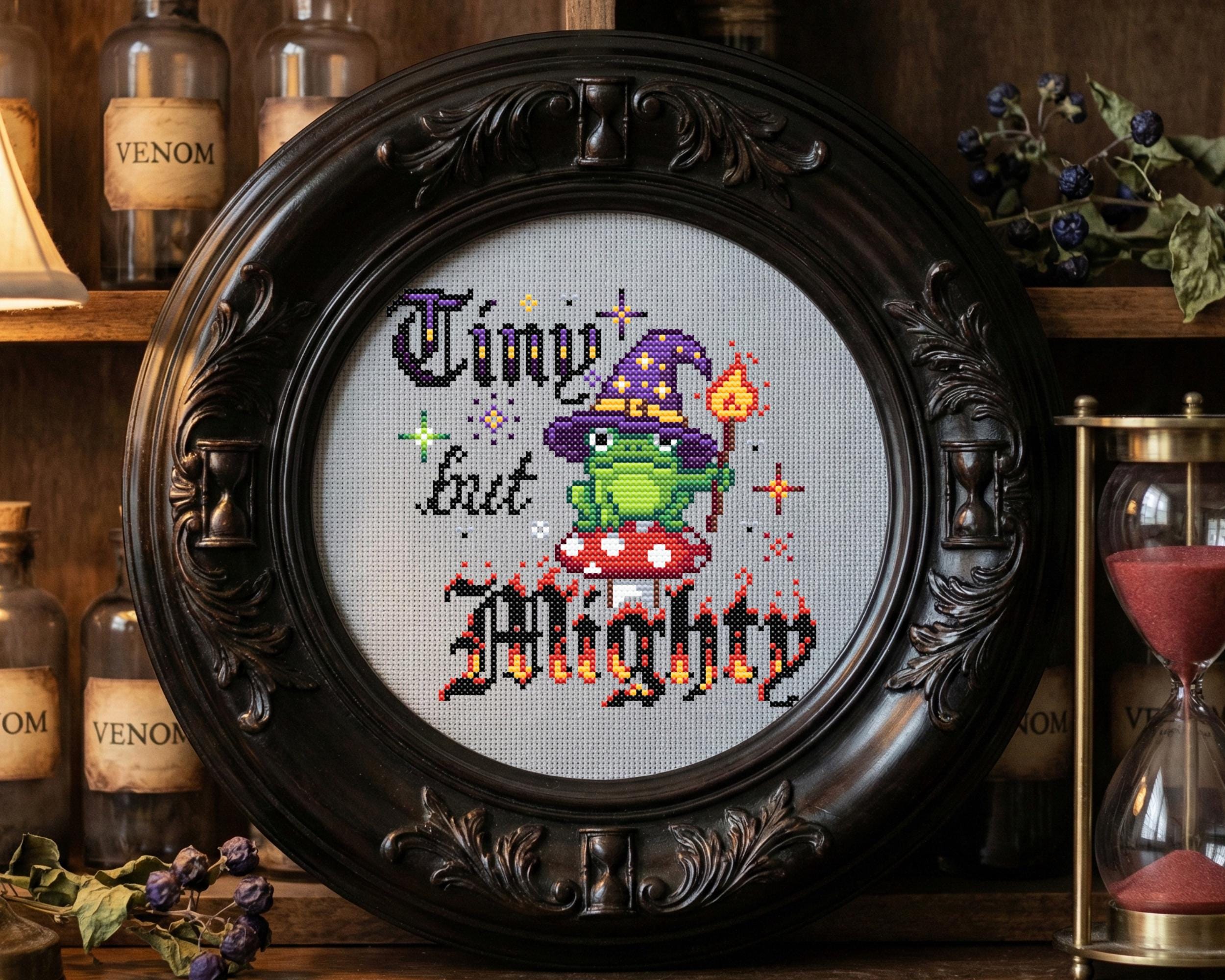 Tiny But Mighty Frog Cross Stitch Pattern - Image 3