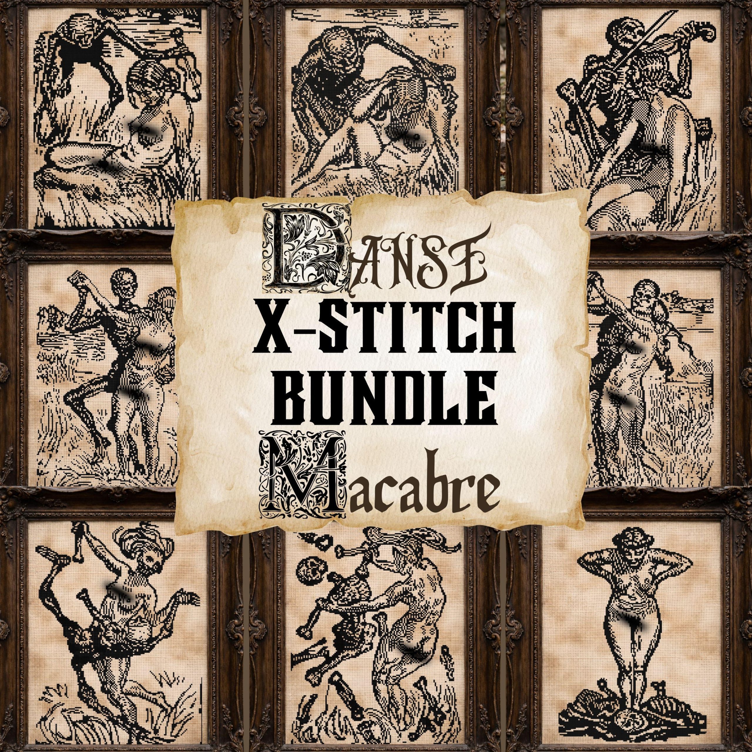 Dance of Death Cross Stitch Pattern Bundle - Set of 8 Patterns