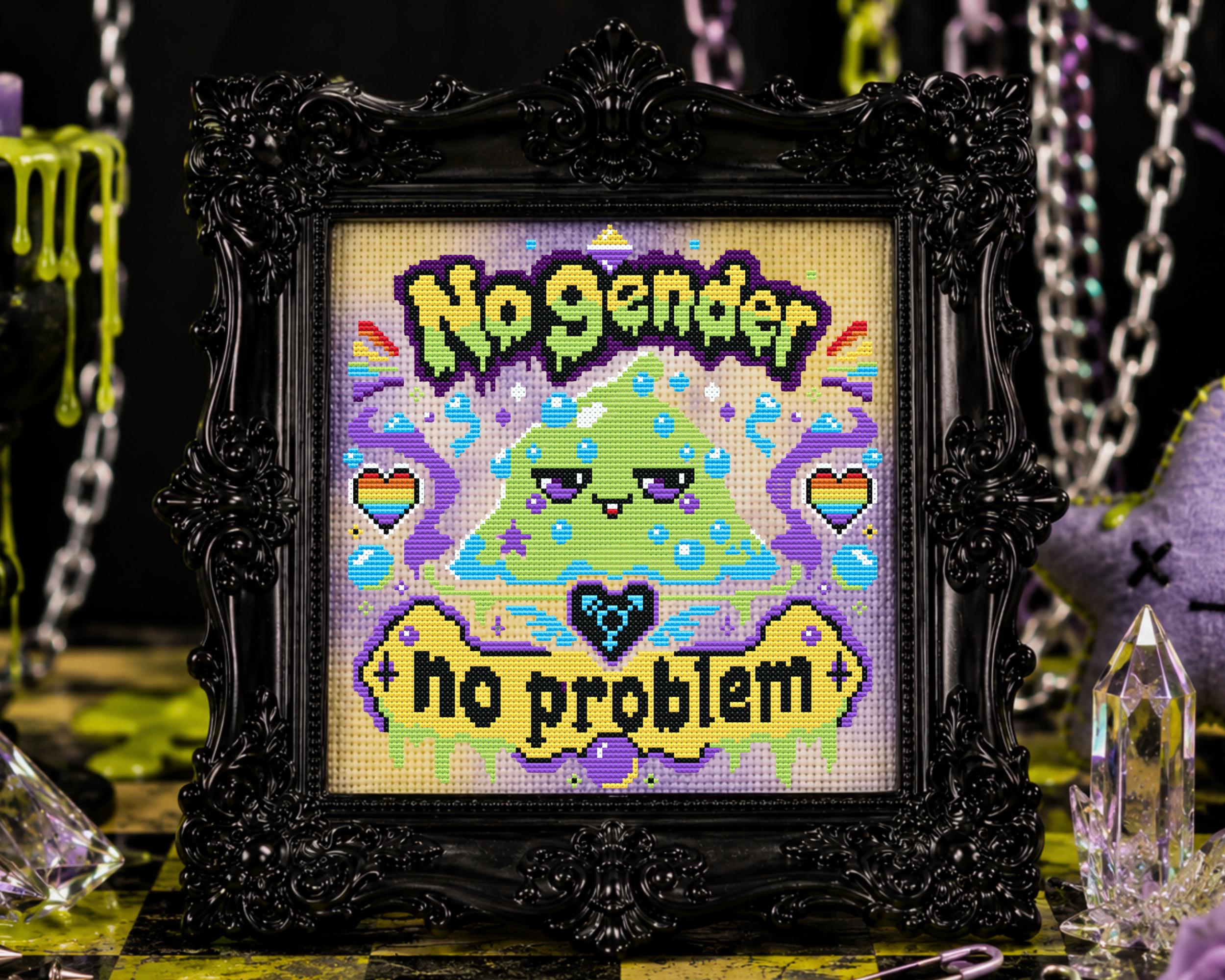 No Gender No Problem Cross Stitch Pattern