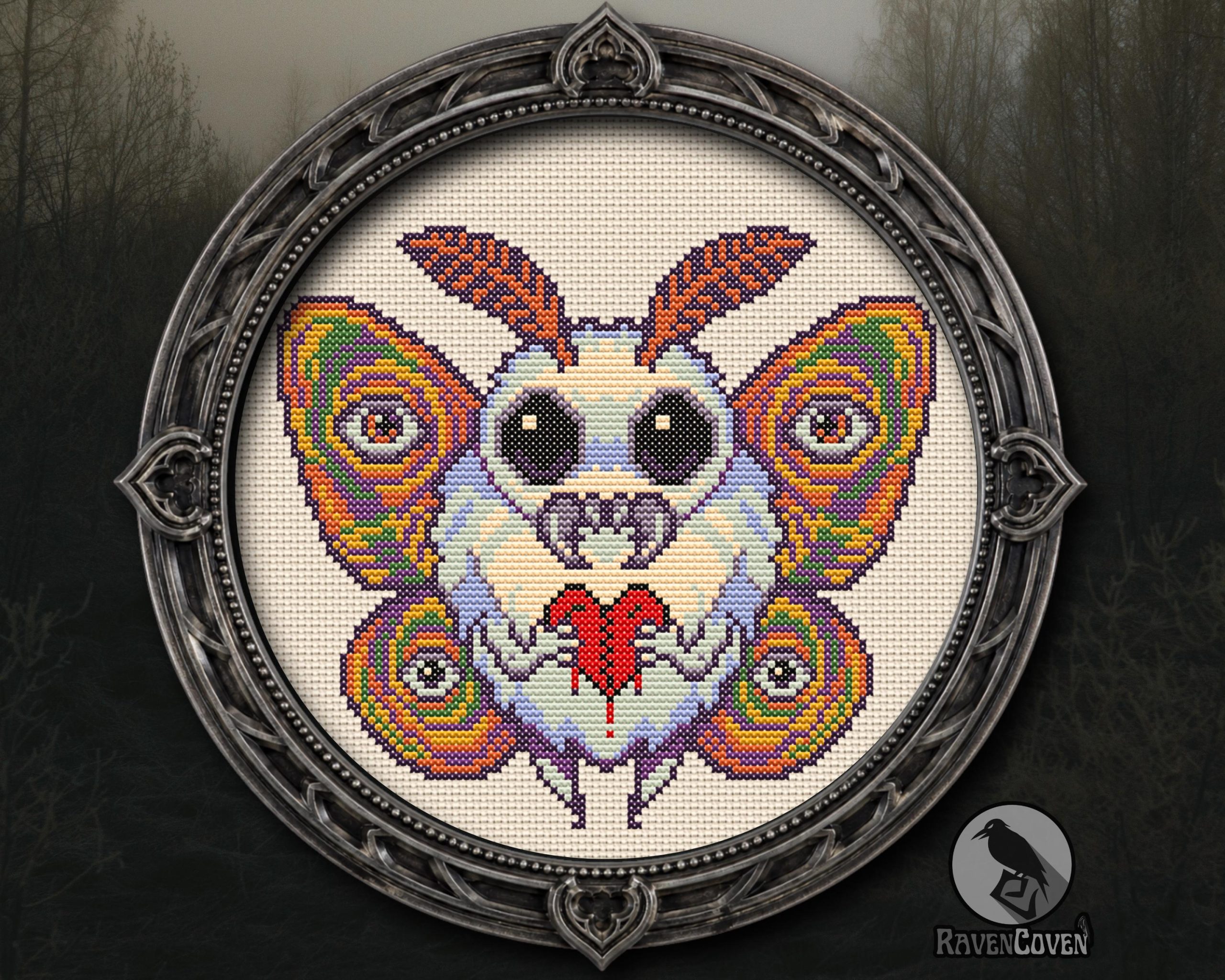 Love Mothman Cross Stitch Pattern - Image 4
