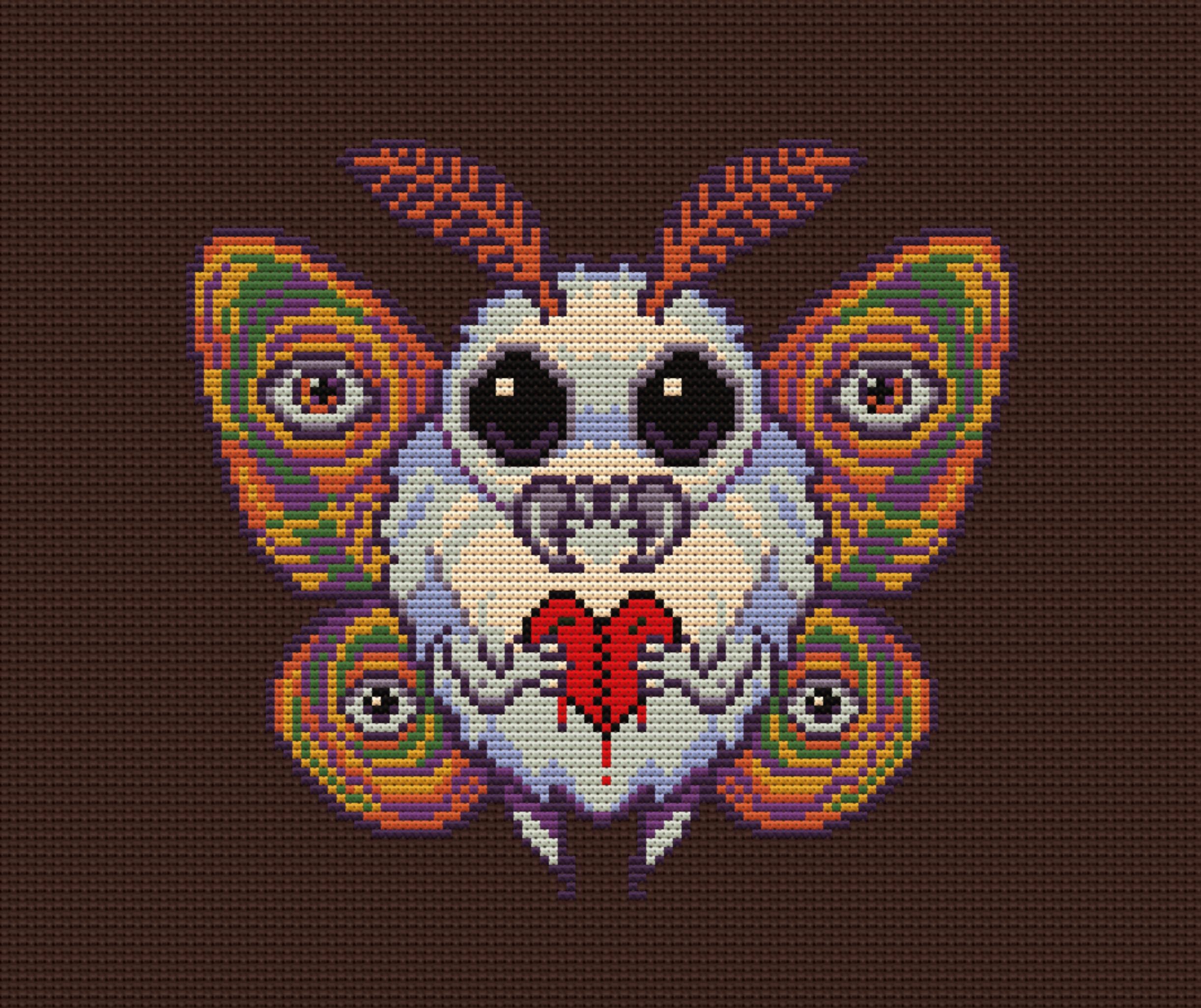 Love Mothman Cross Stitch Pattern - Image 3