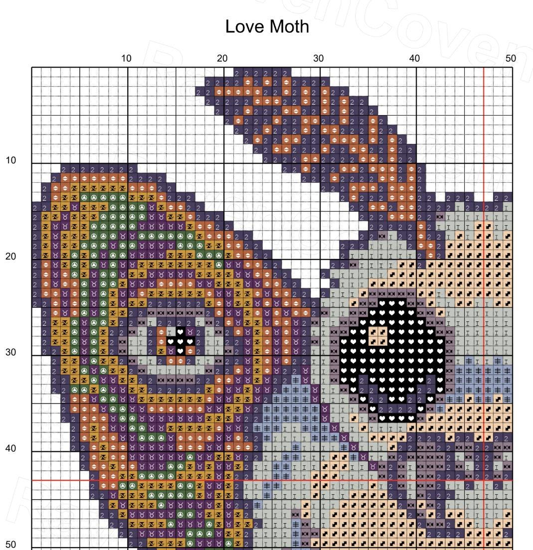 Love Mothman Cross Stitch Pattern - Image 7