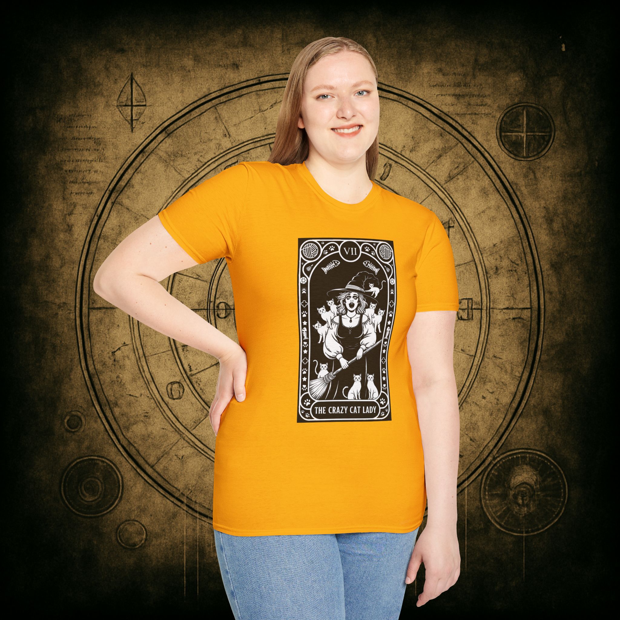 The Crazy Cat Lady Tarot Unisex T-Shirt - Image 24